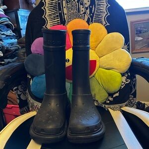 Balenciaga Black Rubber Boots